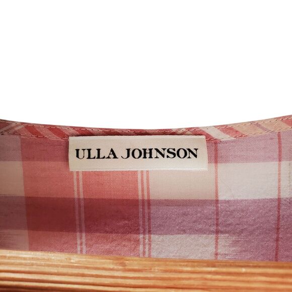 Ulla Johnson Neda Dress Women's 8 Midi Hand Loomed Cotton Pink  Rose Multicolor - Picture 3 of 12